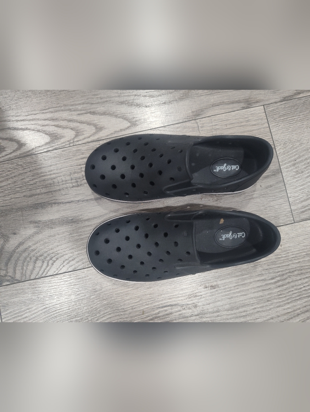 Cat & Jack Black Slip-On Perforated Casual Clogs